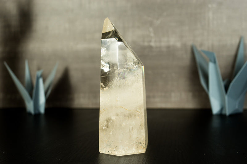 Water Clear Crystal Quartz Obelisk from Diamantina, Brazil