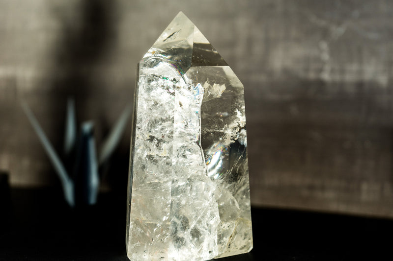 High-Grade Crystal Quartz Point with Rainbows from Diamantina,