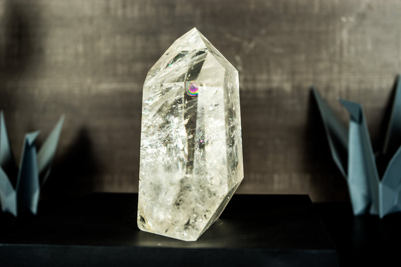 High-Grade Crystal Quartz Point with Rainbows from Diamantina,