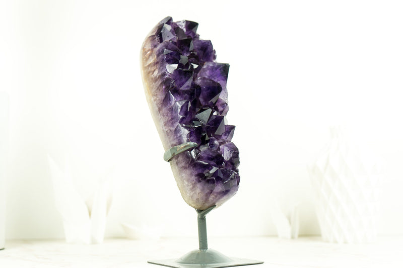 Small Amethyst Cluster with Large, AAA Dark Purple Druzy