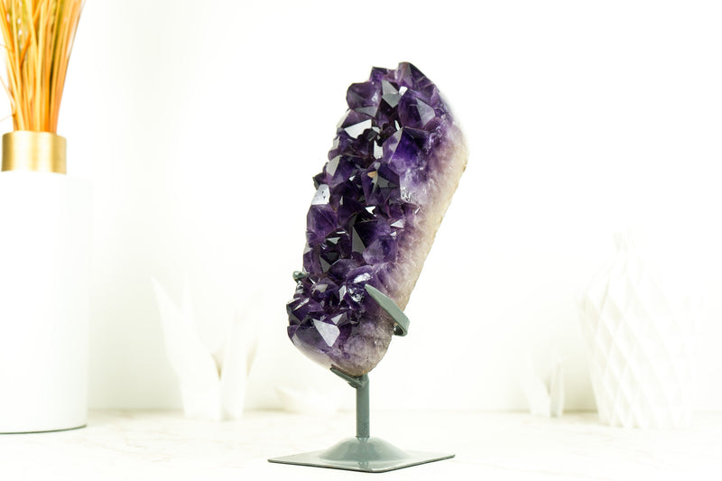 Small Amethyst Cluster with Large, AAA Dark Purple Druzy