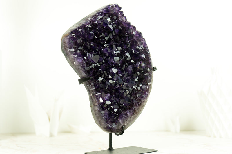 Amethyst Cluster with AAA Deep Pruple, Grape Jelly Amethyst Druzy