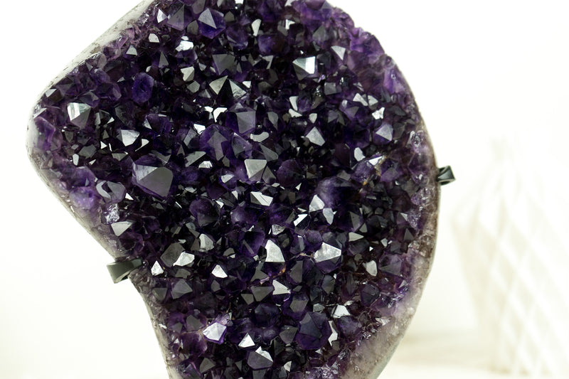 Amethyst Cluster with AAA Deep Pruple, Grape Jelly Amethyst Druzy