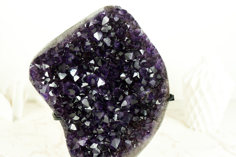 Amethyst Cluster with AAA Deep Pruple, Grape Jelly Amethyst Druzy