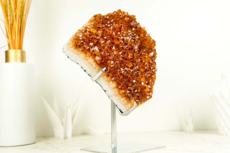 AAA Orange/Reddish Wood Citrine Cluster - 3.8 Kg - 8.4 lb - E2D Crystals & Minerals