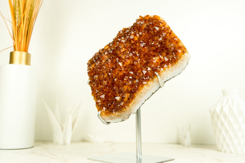 AAA Orange/Reddish Wood Citrine Cluster - 3.8 Kg - 8.4 lb - E2D Crystals & Minerals
