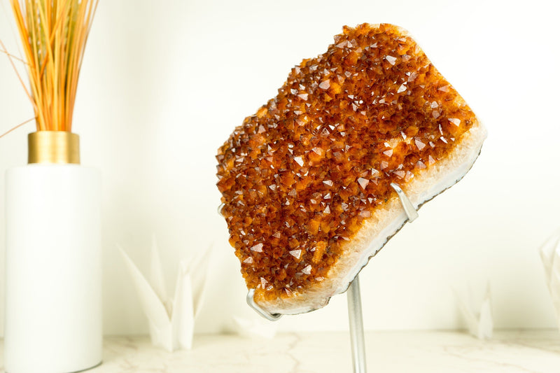 AAA Orange/Reddish Wood Citrine Cluster - 3.8 Kg - 8.4 lb - E2D Crystals & Minerals