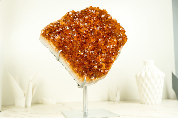 AAA Orange/Reddish Wood Citrine Cluster - 3.8 Kg - 8.4 lb - E2D Crystals & Minerals