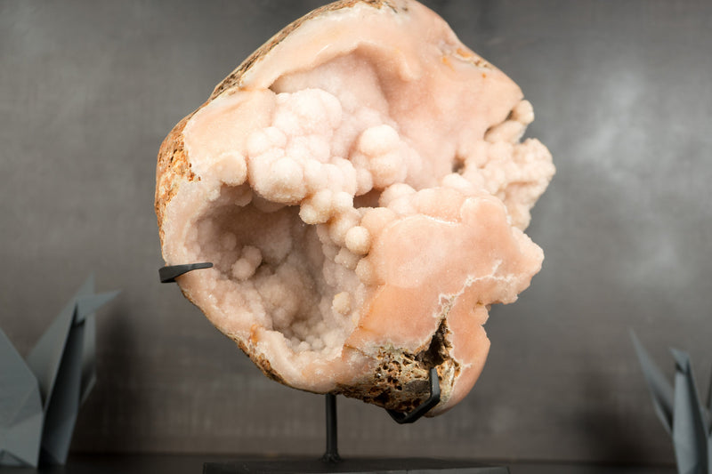 Light Rose Amethyst Geode with Natural Botryoidal Flower Formations
