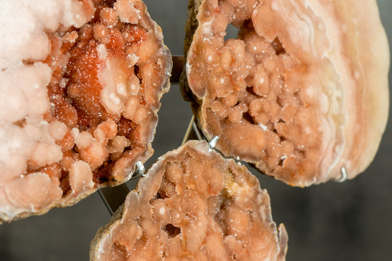 Natural Pink and Amethyst Flower Geode With Galaxy Druzy