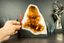High-Grade Natural Citrine Geode Cave with Deep Orange Citrine Druzy, 6.7 Kg - 14.8 lb