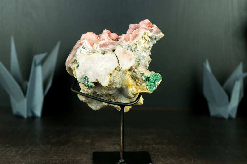 Small High-Grade Pink Amethyst Geode with Sparkly Rose Amethyst Flower Rosettes - 2.0 Kg - 4.4 lb