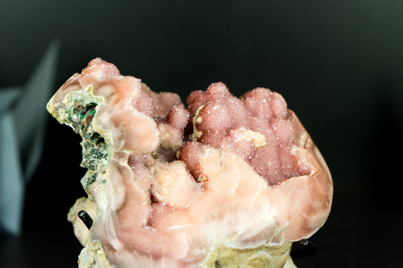 Small High-Grade Pink Amethyst Geode with Sparkly Rose Amethyst Flower Rosettes - 2.0 Kg - 4.4 lb