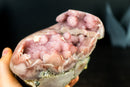 Small High-Grade Pink Amethyst Geode with Sparkly Rose Amethyst Flower Rosettes - 2.0 Kg - 4.4 lb