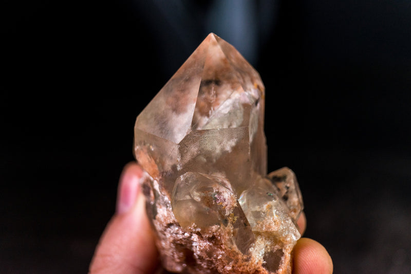 All Natural White-Lodolite (Garden Quartz) Quartz Crystal from Diamantina Brazil, 161g 3.1 In - E2D Crystals & Minerals