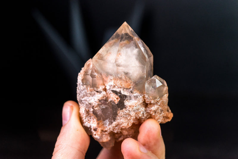 All Natural White-Lodolite (Garden Quartz) Quartz Crystal from Diamantina Brazil, 161g 3.1 In - E2D Crystals & Minerals