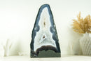 Pair of Rare Natural Blue Lace Agate Geodes with Crystal Druzy and World-Class Agate Laces - 17.2 Kg - 37.9 lb