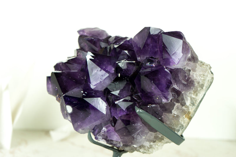 Gorgeous AAA Amethyst Cluster with Intense Dark Purple Amethyst Druzy and Cristobalite Inclusion - 7.3 Kg - 16 lb