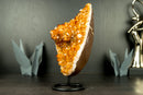 Citrine Cluster with a Rare Flower Stalactite Formation for Display, AAA Deep Orange Citrine Color, Raw and Ethical