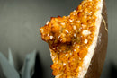 Citrine Cluster with a Rare Flower Stalactite Formation for Display, AAA Deep Orange Citrine Color, Raw and Ethical