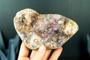 Wholesale Set of 3 High-Grade Pink Amethyst Free Form Geodes, Flat Box