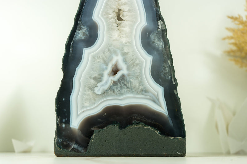 Rare Natural Blue Lace Agate Geode with Crystal Druzy and World-Class Agate Laces - 9.0 Kg - 19.8 lb