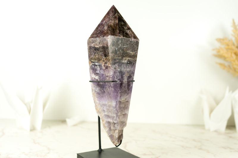 X-Large, Gorgeous Super 7 Scepter on Stand, Modern Cut Super Seven Point Generator AKA Melody Stone - 13 In - 6.6 Lb