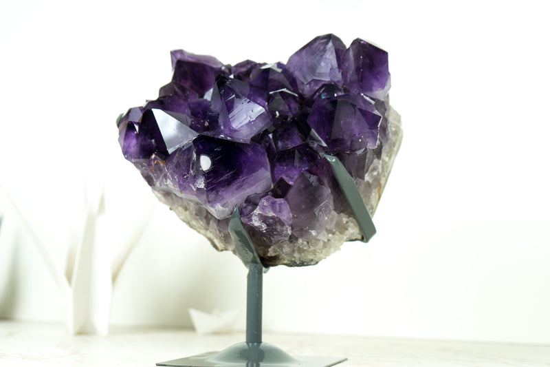 Gorgeous AAA Amethyst Cluster with Intense Dark Purple Amethyst Druzy and Cristobalite Inclusion - 7.3 Kg - 16 lb