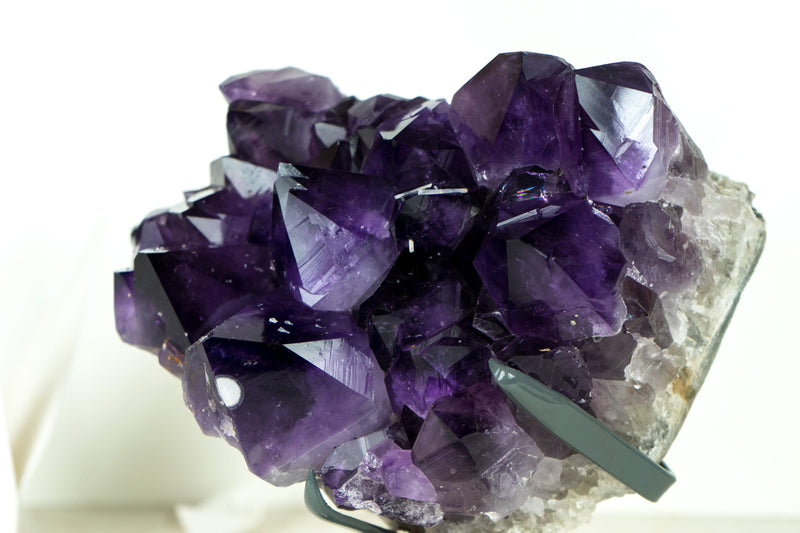 Gorgeous AAA Amethyst Cluster with Intense Dark Purple Amethyst Druzy and Cristobalite Inclusion - 7.3 Kg - 16 lb