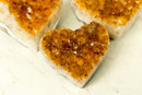 Set of 3 High-Grade Deep Orange Citrine Hearts, Natural