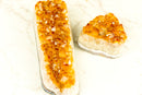 Set of 2 High-Grade Deep Orange Citrine Clusters