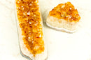 Set of 2 High-Grade Deep Orange Citrine Clusters