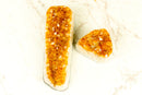 Set of 2 High-Grade Deep Orange Citrine Clusters