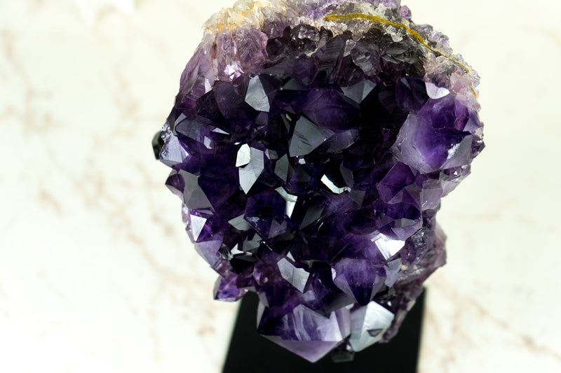 Amethyst Geode Cluster with AAA-Quality Grape Jelly Purple Amethyst Druzy