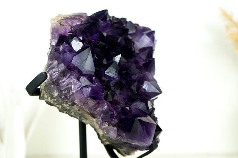 Amethyst Geode Cluster with AAA-Quality Grape Jelly Purple Amethyst Druzy