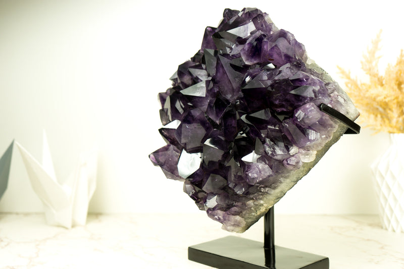 World-Class AAA Dark Purple Amethyst Geode Cluster, X-Large Druzy