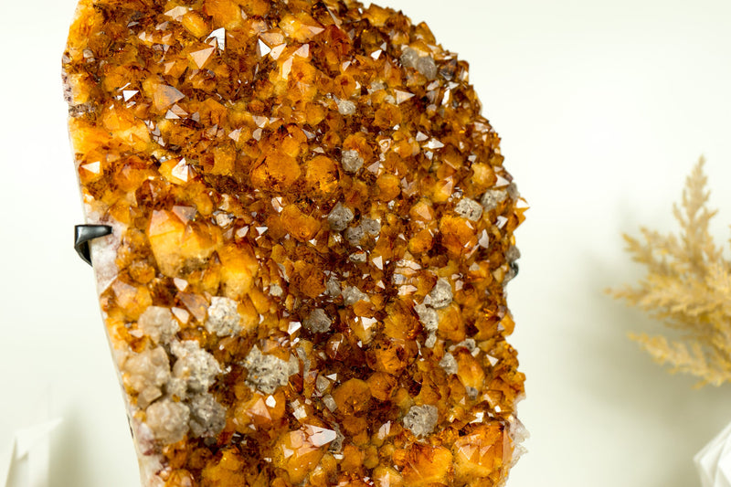 X-Large Rare Natural Citrine Cluster, AAA Quality Deep Orange Citrine with Goethite and Calcite Inclusions - 18.7 Kg 41.43 lb - E2D Crystals & Minerals