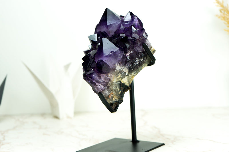 Gallery Amethyst Cluster with Aesthetic Large Grape Jelly Amethyst Point