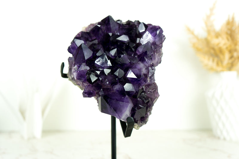 Amethyst Geode Cluster with AAA-Quality Grape Jelly Purple Amethyst Druzy