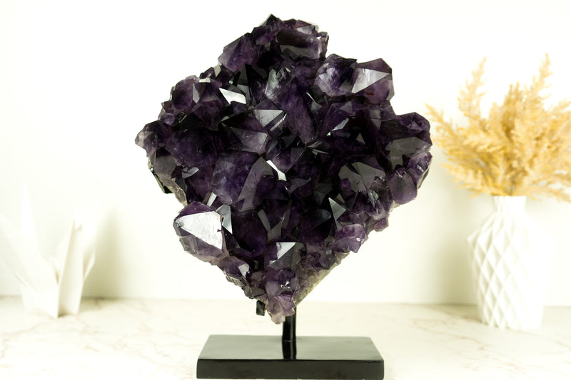 World-Class AAA Dark Purple Amethyst Geode Cluster, X-Large Druzy