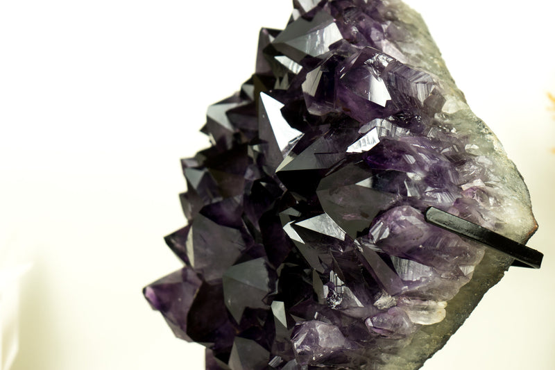 World-Class AAA Dark Purple Amethyst Geode Cluster, X-Large Druzy