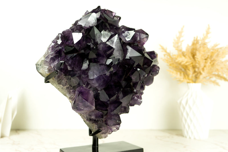 World-Class AAA Dark Purple Amethyst Geode Cluster, X-Large Druzy