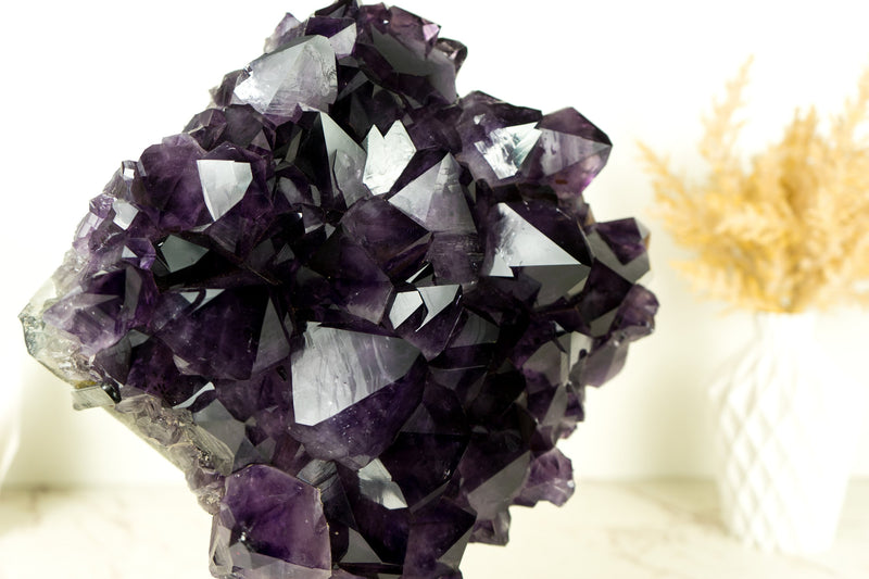 World-Class AAA Dark Purple Amethyst Geode Cluster, X-Large Druzy