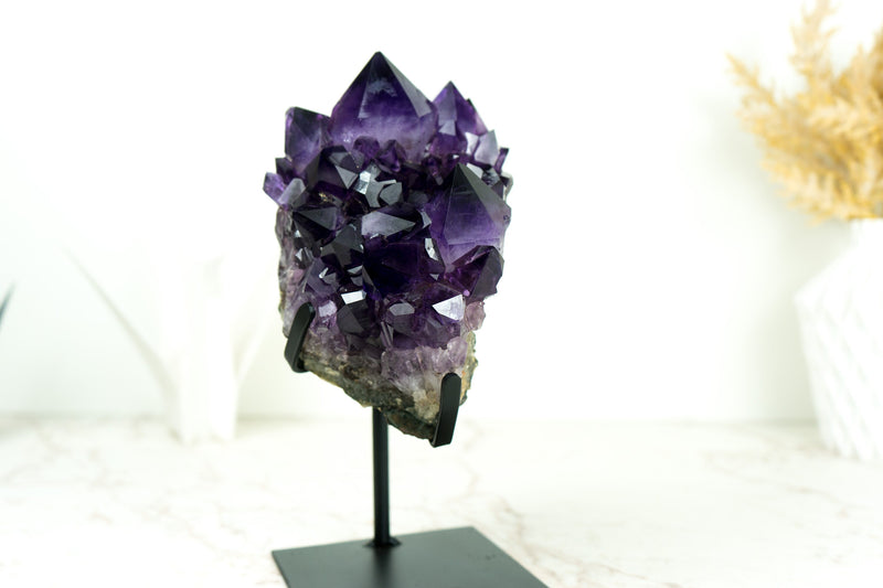 Gallery Amethyst Cluster with Aesthetic Large Grape Jelly Amethyst Point