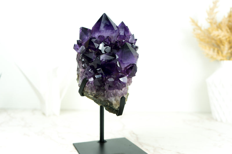 Gallery Amethyst Cluster with Aesthetic Large Grape Jelly Amethyst Point