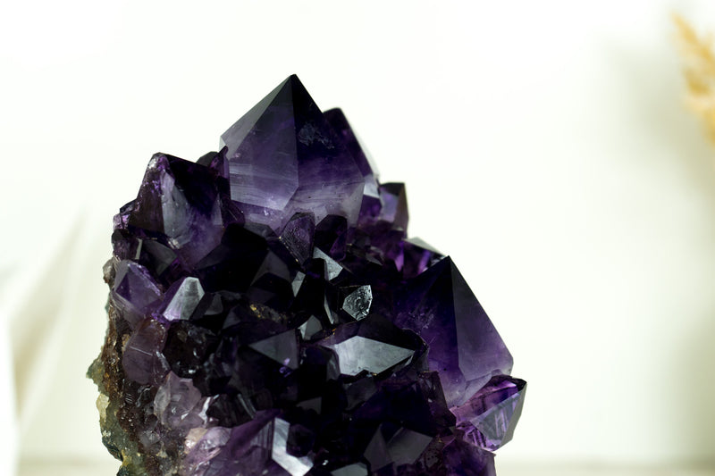 Gallery Amethyst Cluster with Aesthetic Large Grape Jelly Amethyst Point
