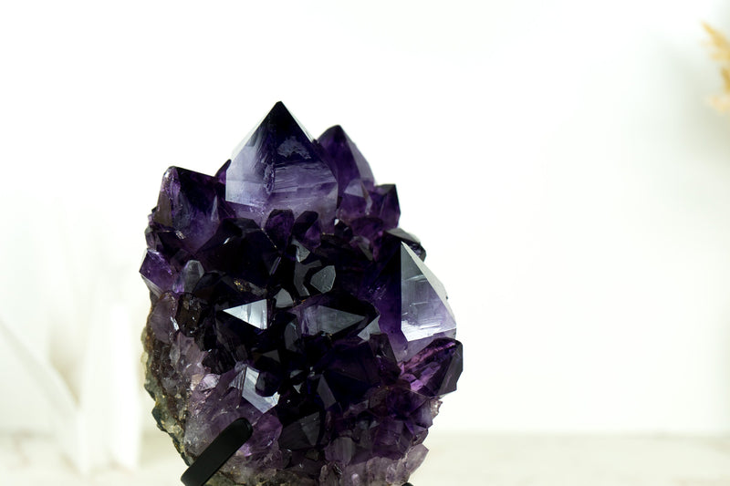 Gallery Amethyst Cluster with Aesthetic Large Grape Jelly Amethyst Point