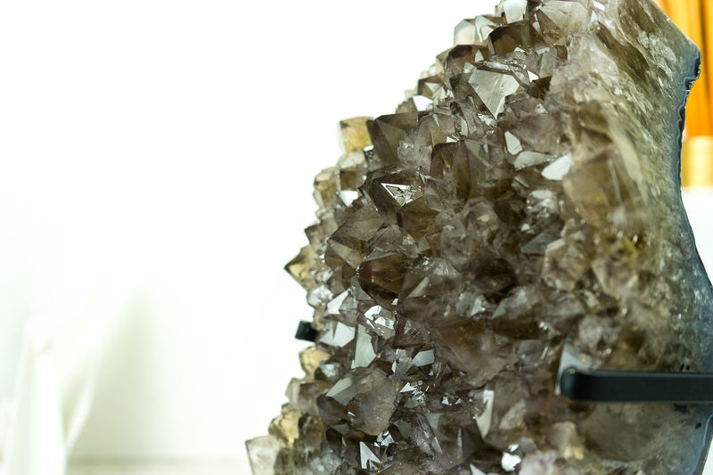 Rare Natural Prasiolite Cluster, Untreated Green Amethyst Mineral Specimen