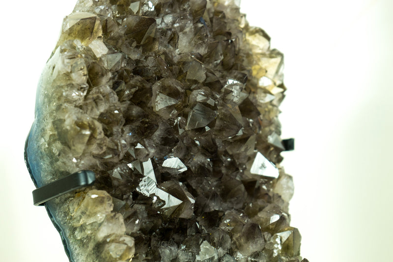 Rare Natural Prasiolite Cluster, Untreated Green Amethyst Mineral Specimen