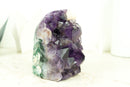 High-Grade Amethyst Cluster with Crystal Calcite, AA Deep Purple Quality, Self Standing